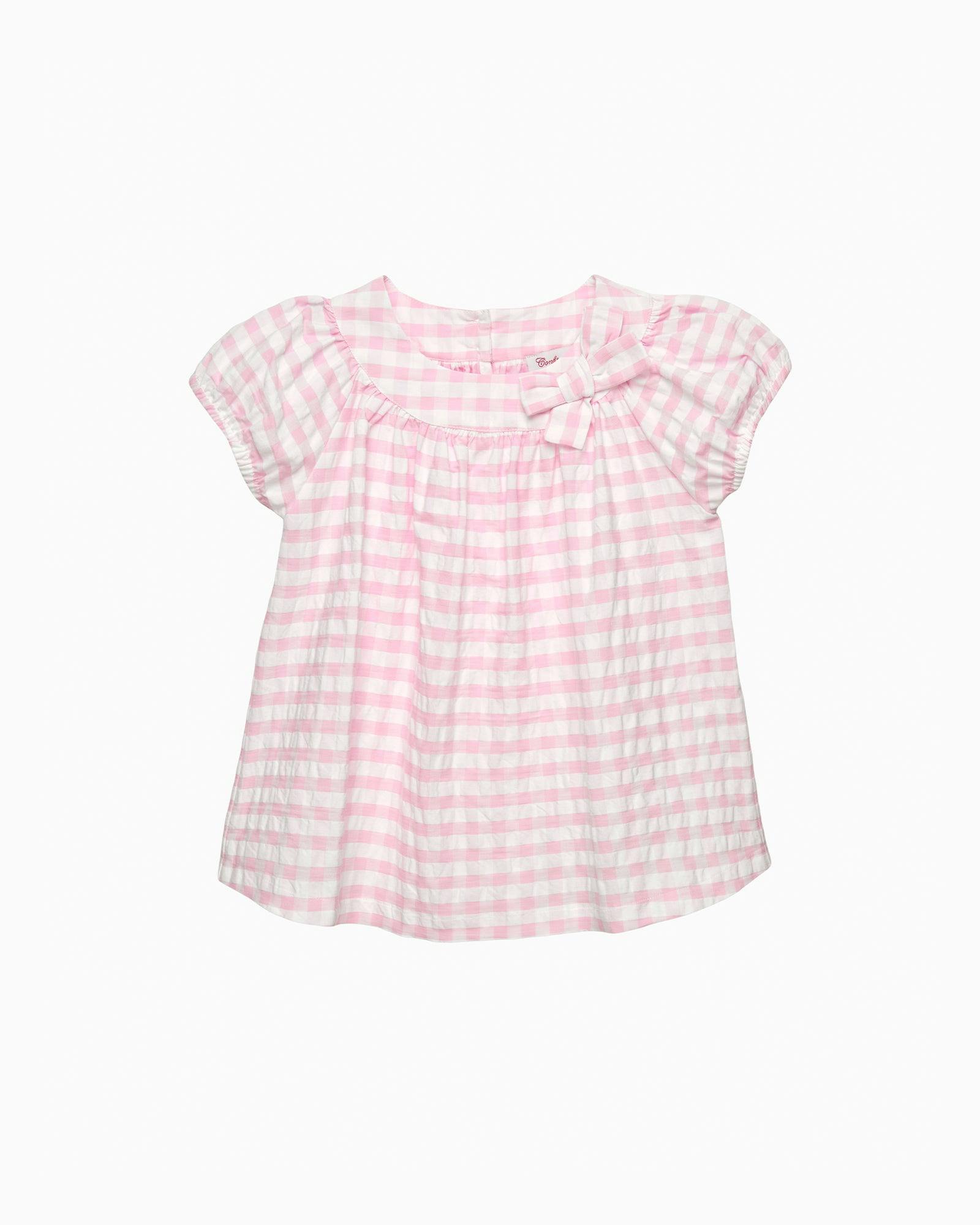 Gingham Puff Sleeve Top