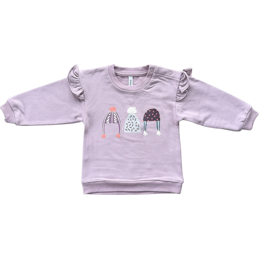 Ruffle Sweatshirt Snow Hats