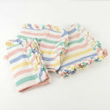 Multi Stripe Ruffle Fabric Napkins