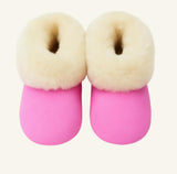Alpaca Fur Baby and Kids Booties Slippers in Golden Honey