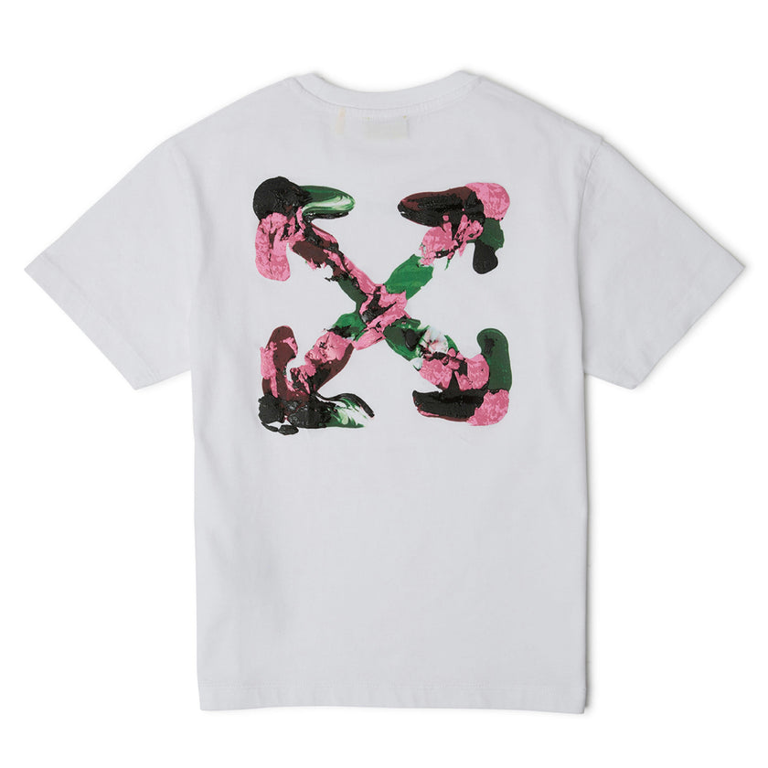 Off-White Girls White Stencil Logo Arrow Cotton T-Shirt (4–10Y)