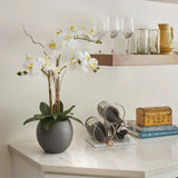 Artificial White Double Stem Orchid