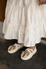 Mileni Ballerinas | Cream Sheep Leather