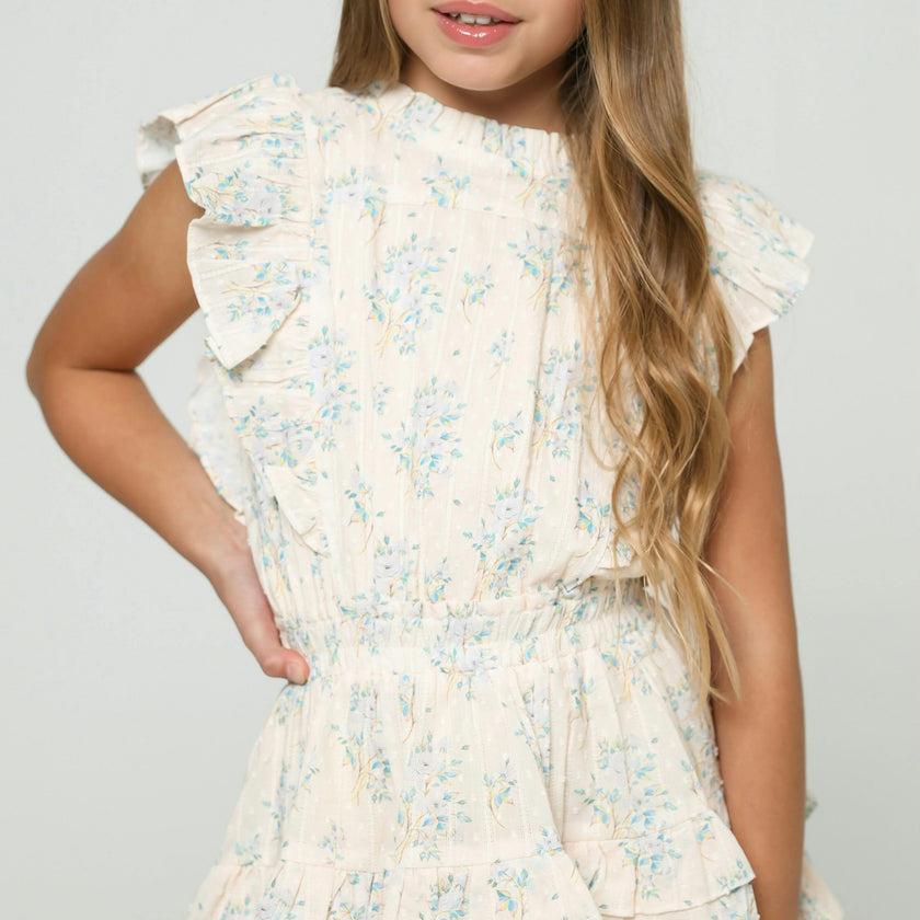 Gustavia dress in Blue Roses