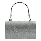 Silver Rhinestone Foldover Handbag