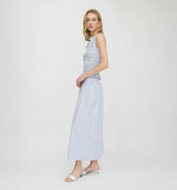 The Phoebe Nap Top - Blue Swiss Dot