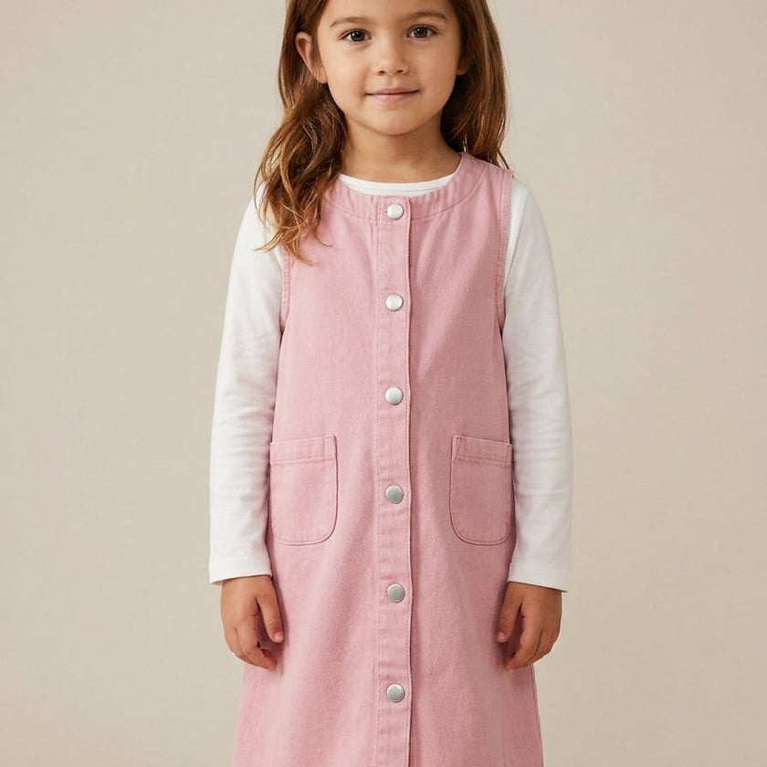Girls Washed Denim Jumper