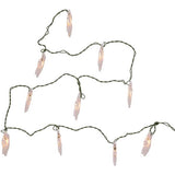 White Glitter Snowflake Cutout 10 String Christmas Party Light Strand Set