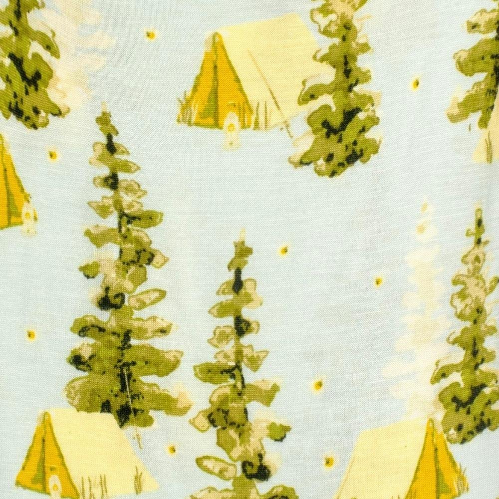 Camping Bamboo Newborn Gown & Hat Set