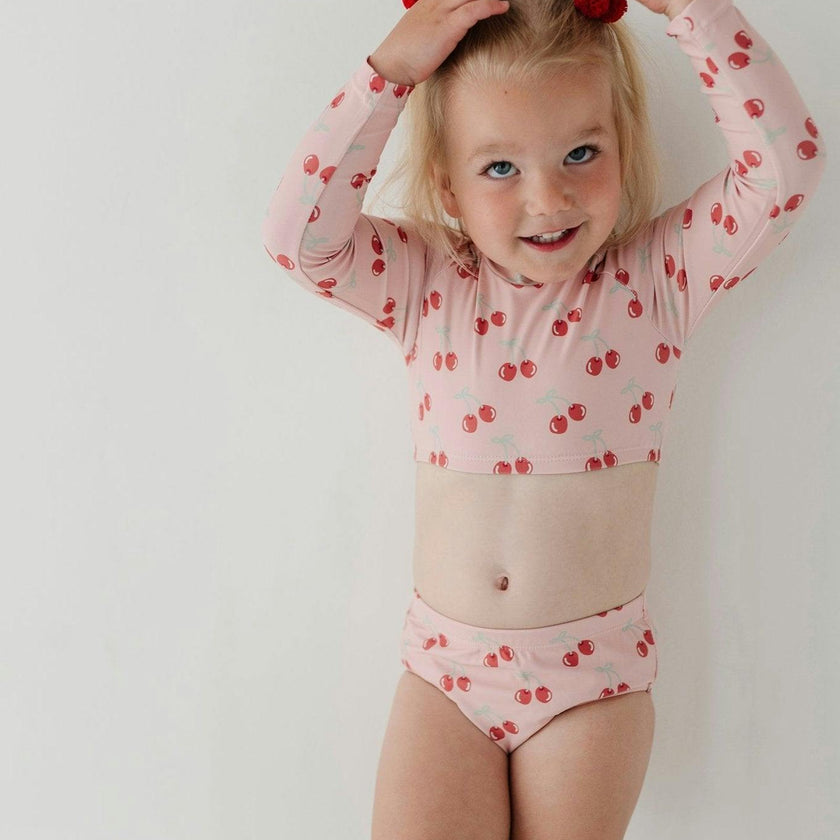 Girl's Crop Two-Piece Swimsuit