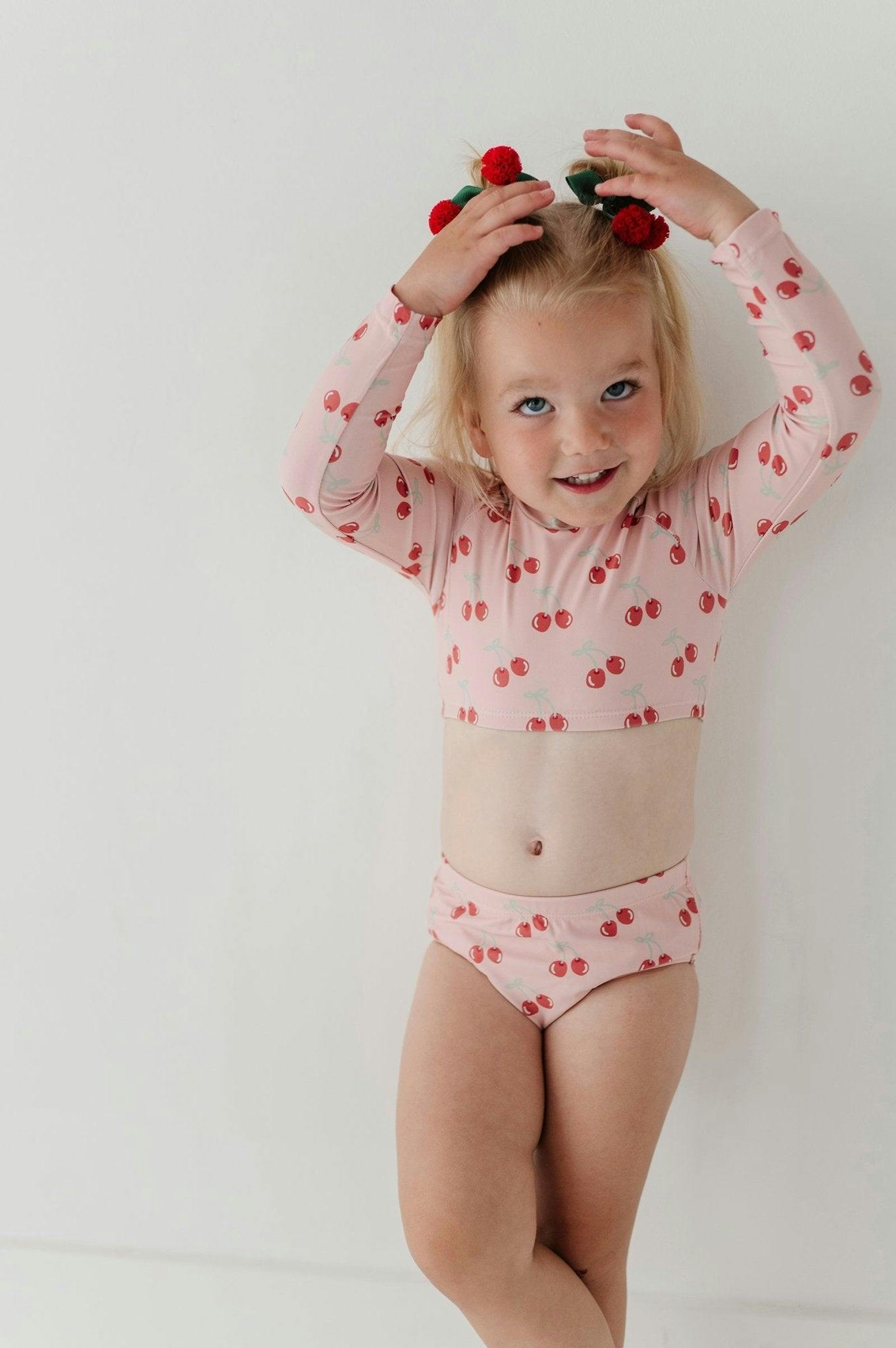 Girl's Crop Two-Piece Swimsuit