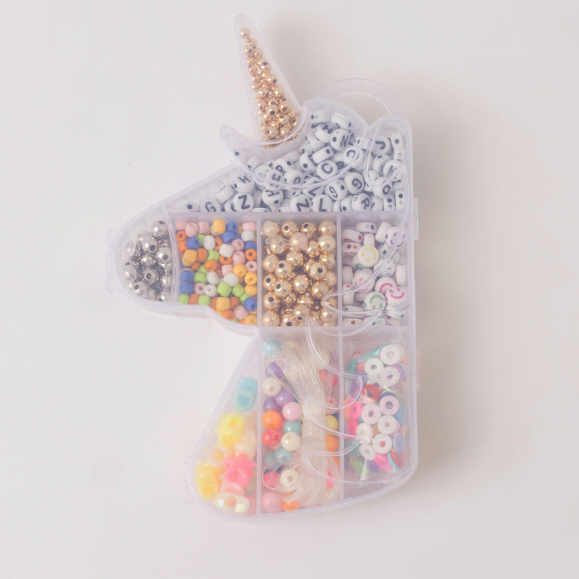 Mystical Classic Alphabet Letter Bead with Rainbow Beads Stretchy Bracelet DIY Box
