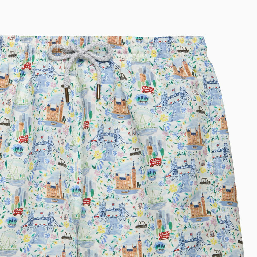 Mens Daddy & Me Swimshorts in London Scenes