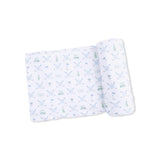 Golf Trellis Blue - 2 Way Zipper Footie & Swaddle Blanket