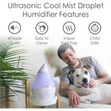 Droplet Cool-Mist Humidifier with Vapor Tray