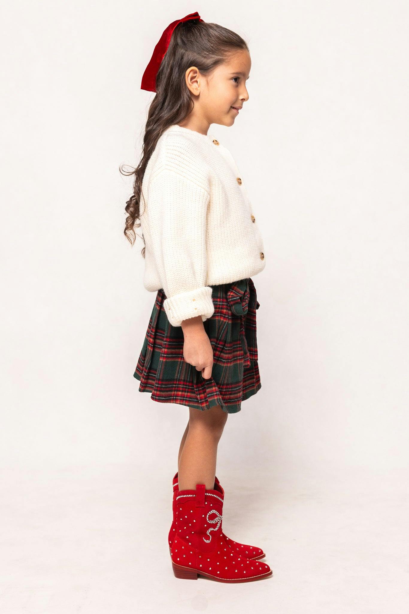 Mini Addison Skort in Evergreen Plaid