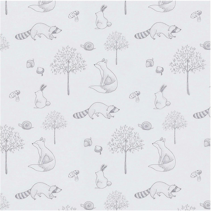 Gray Raccoon Pima Cotton Baby One-Piece Pajamas