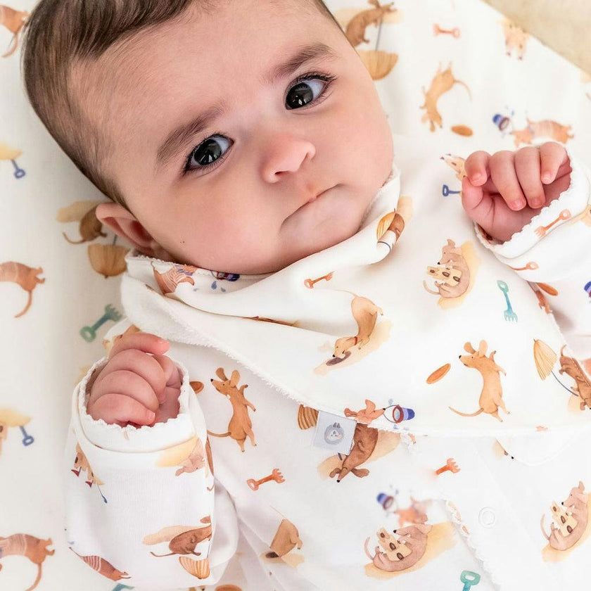Beach Dogs Pima Cotton Baby One-Piece Pajamas