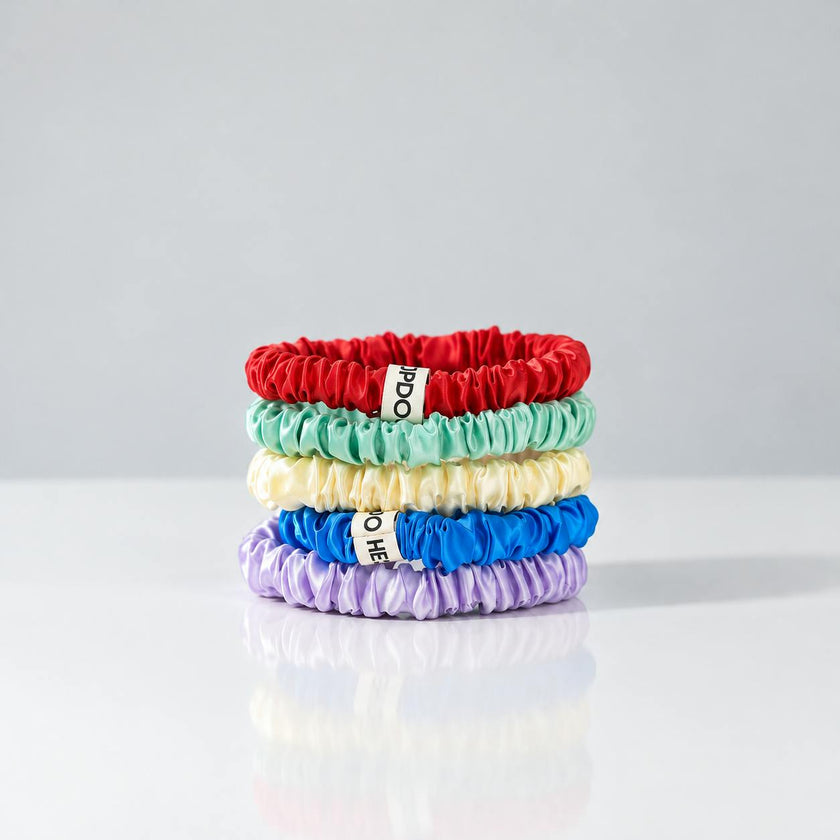 Cabana Skinny Silk Scrunchies