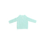 Cashmere Yoke Pullover Sweater Robins Egg Melange