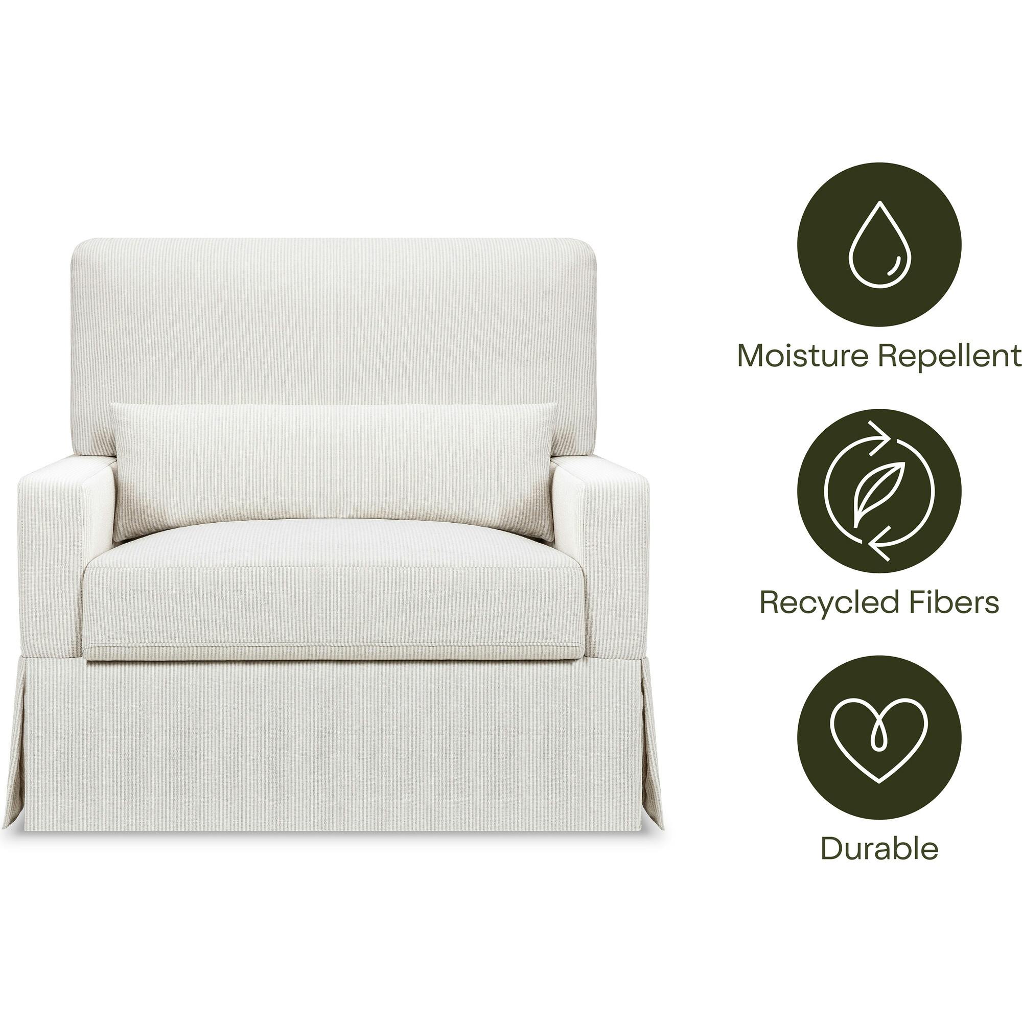 Crawford Performance Eco-Weave Pillowback Chair & a Half Comfort Swivel Glider