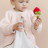 Strawberry Swaddle and Teether Set - Red Strawberry