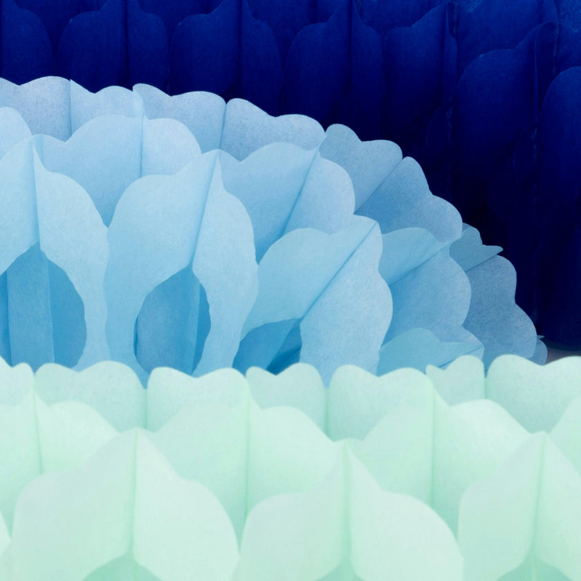 Blue Honeycomb Garland Set