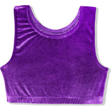Purple Velvet Sports Bra, Purple