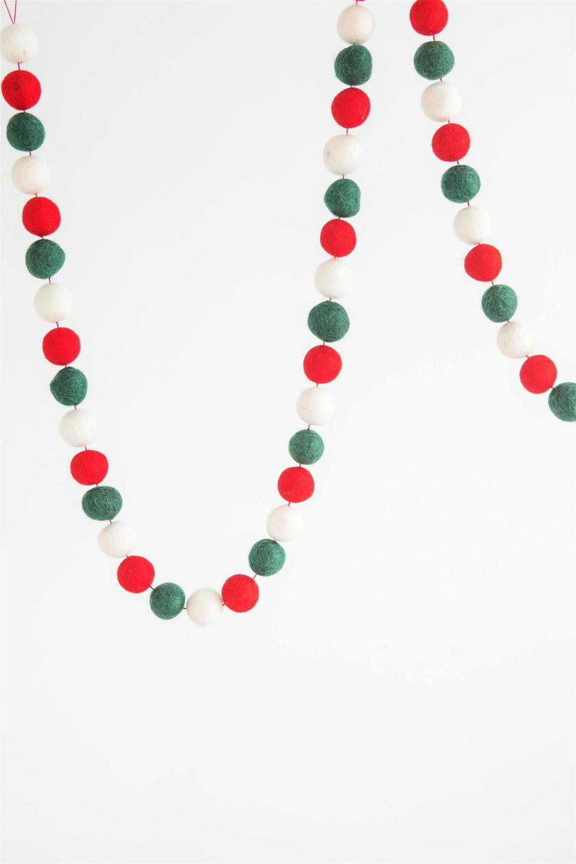 Christmas Ball Felt Garland