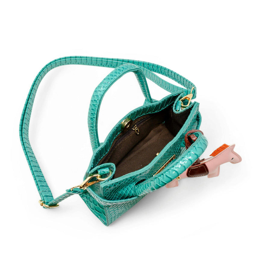 Crocodile Pony Charm Girl's Handbag