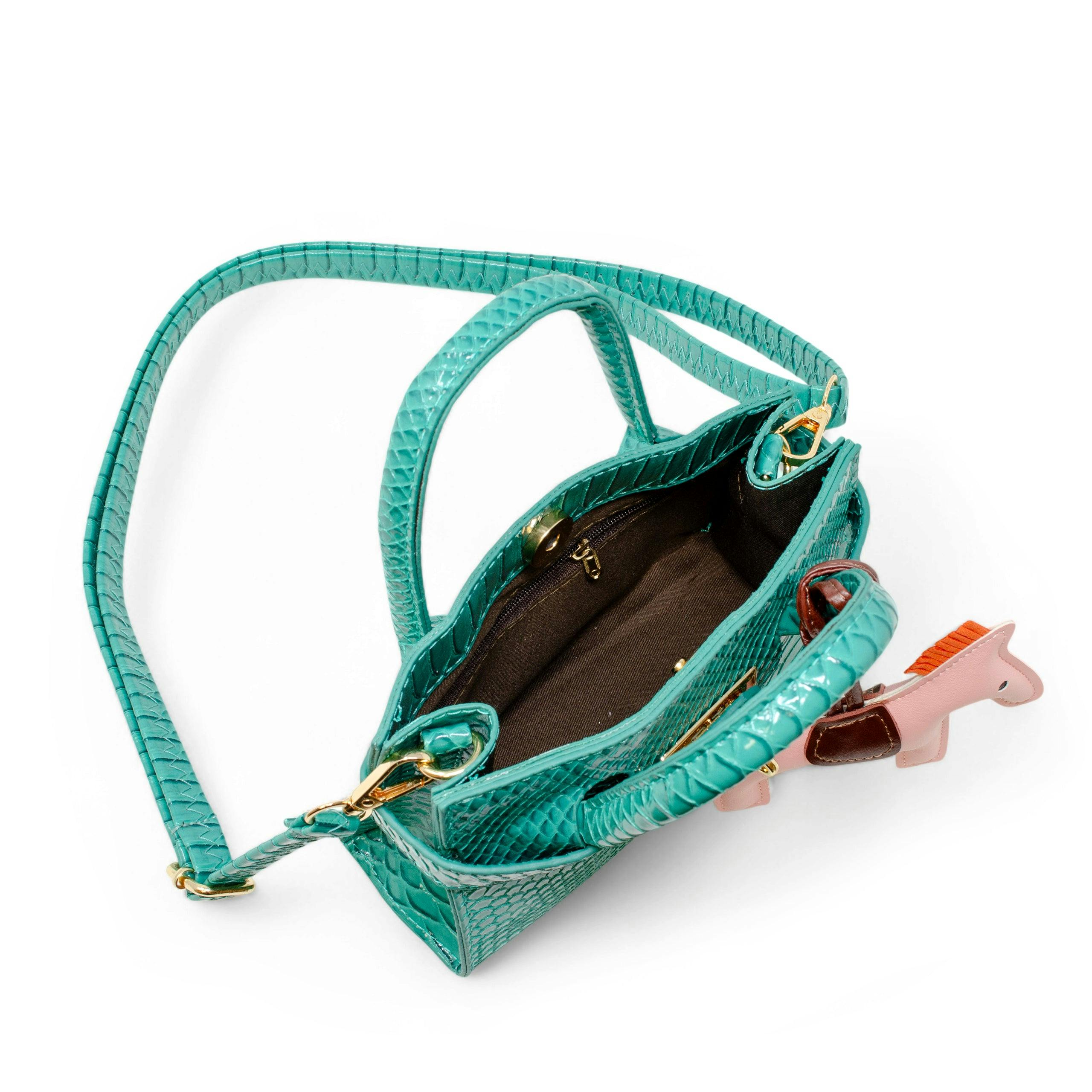 Crocodile Pony Charm Girl's Handbag