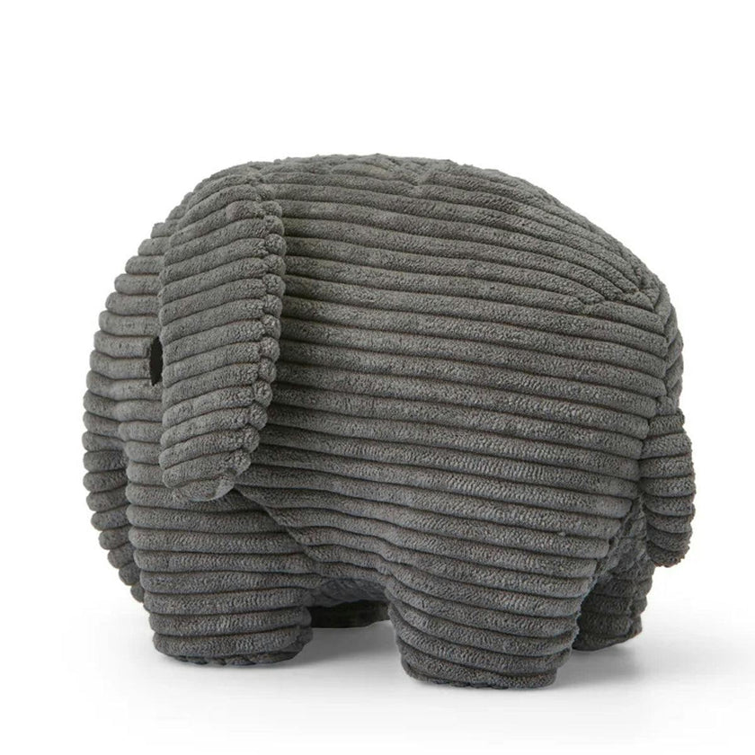 Plush MIFFY ELEPHANT ECO Corduroy Grey 9"