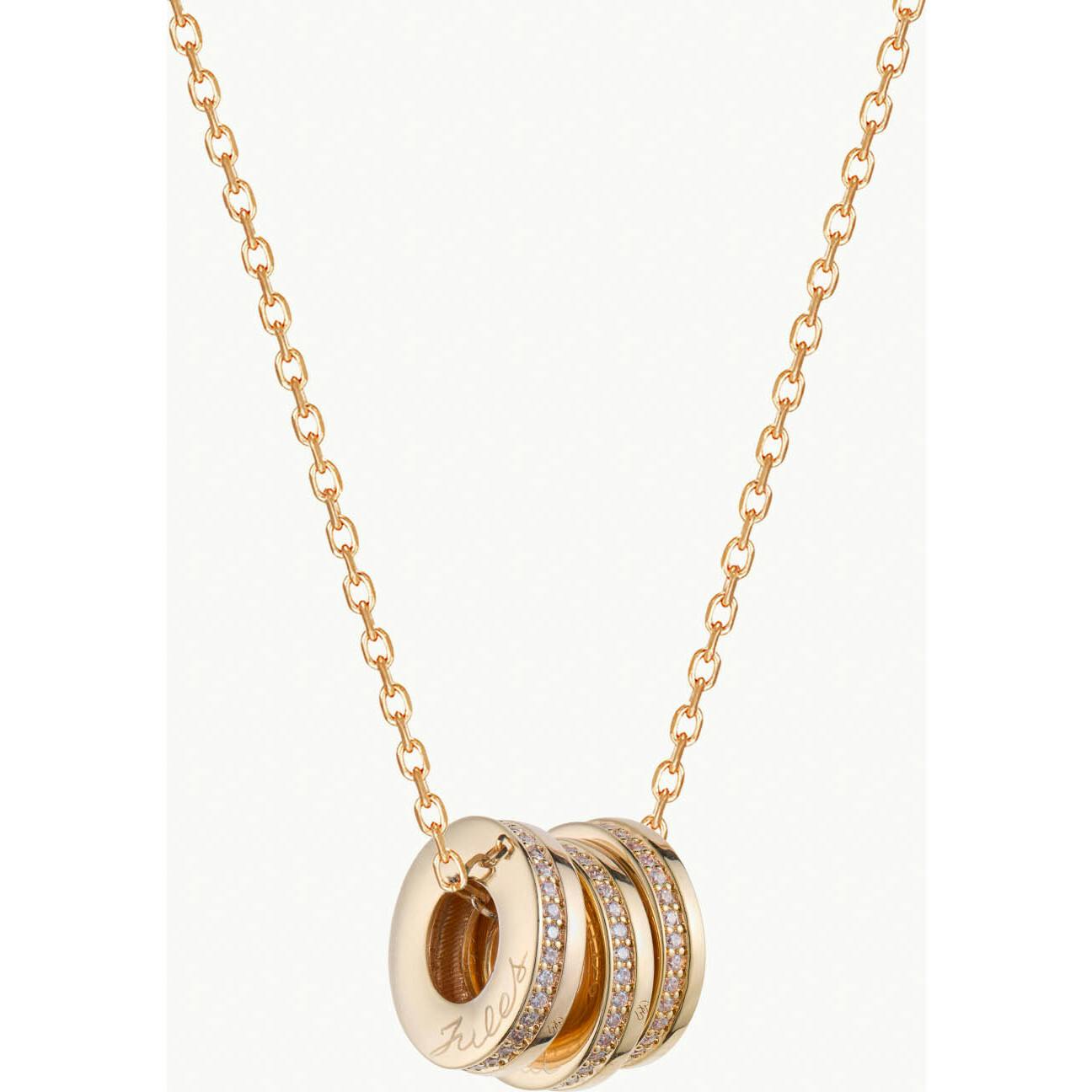 Personalized Crystal Unity Name Necklace, 14k Gold Plated