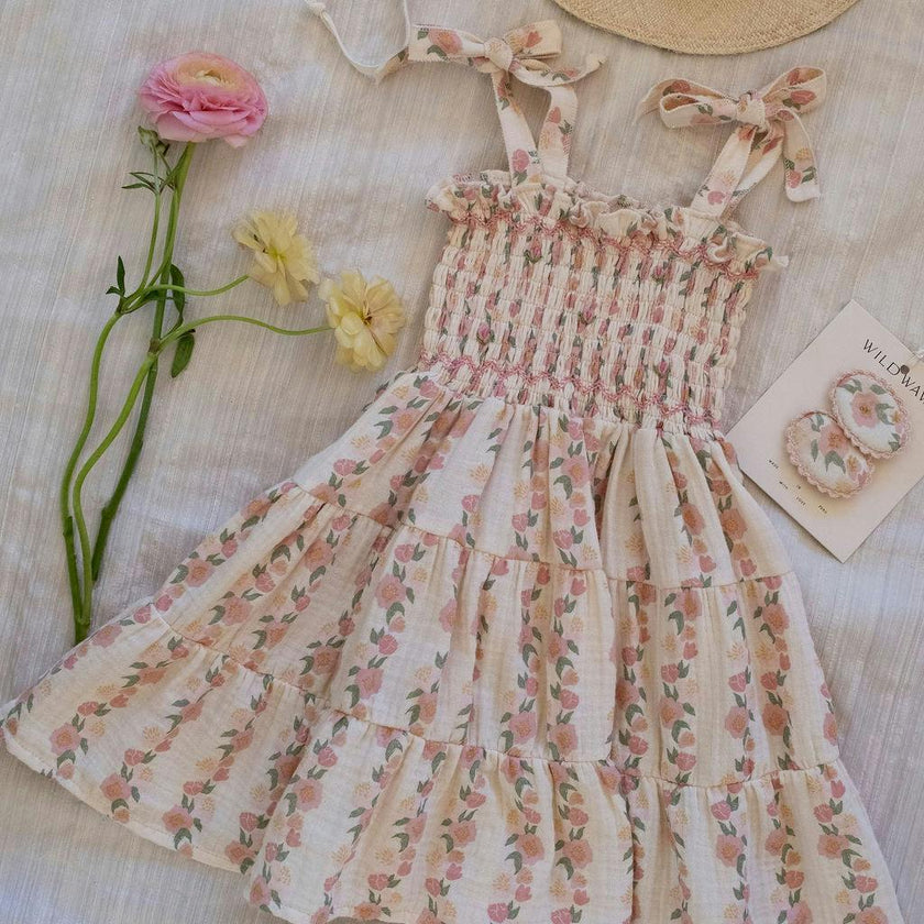 Crochet Clip Set in Pink Reverie Rose
