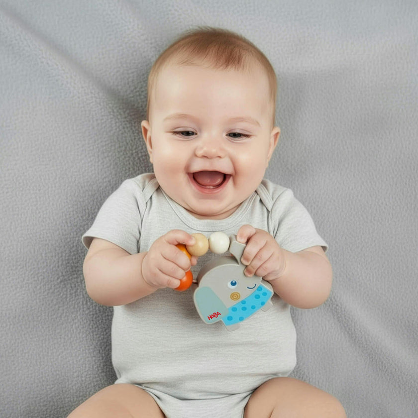 Elephant Wooden Grasping Toy Rattle