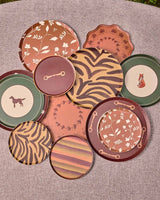 Plume Dessert Plate Set - Copper