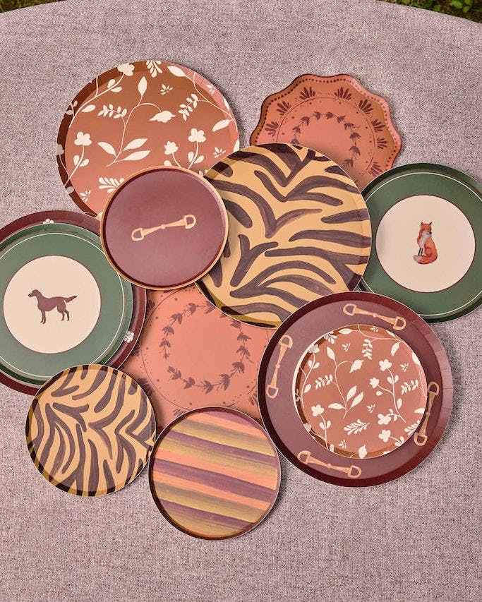 Plume Dessert Plate Set - Copper