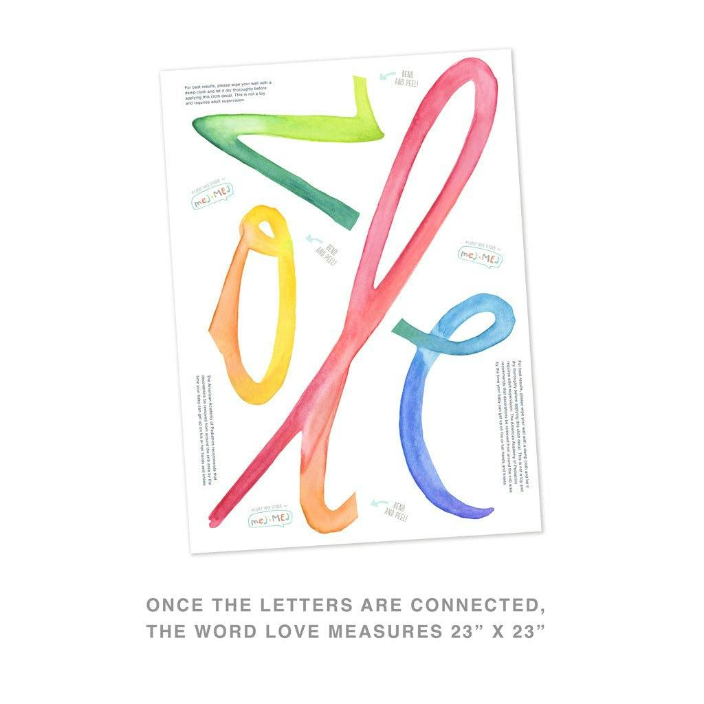 Watercolor Words • Love • Peel-and-Stick Wall Decals