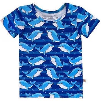 Under The Sea Ocean Water Short Sleeve Bamboo Toddler Boys T-Shirt, Blue