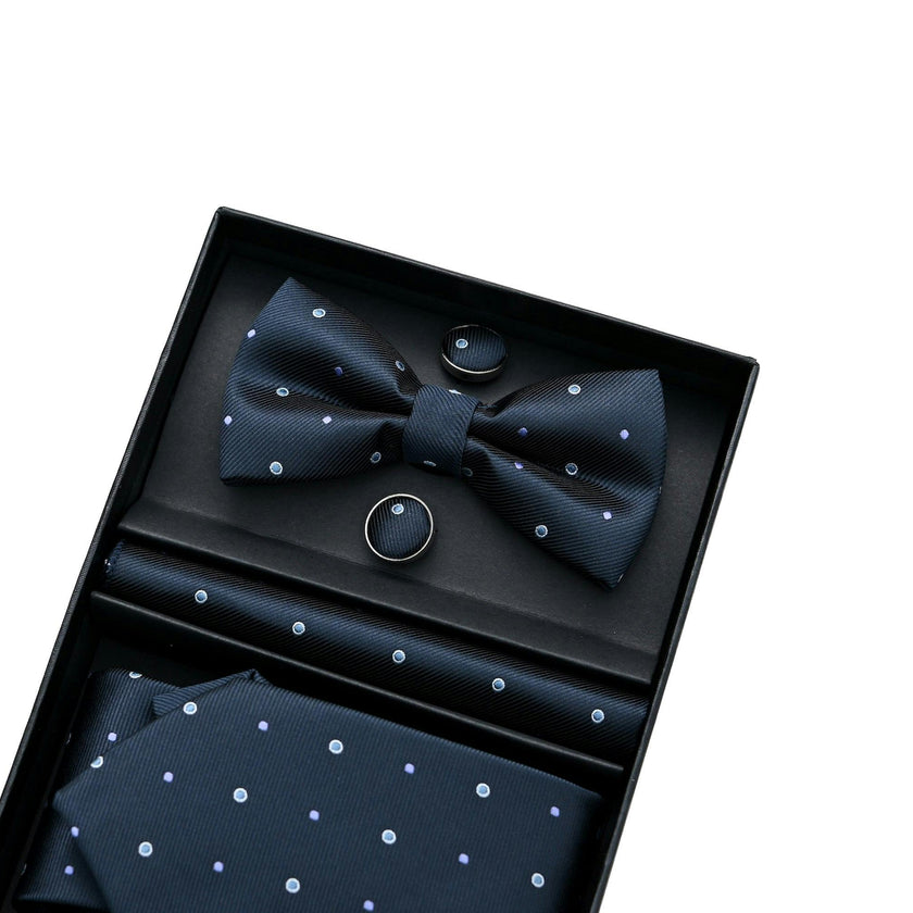 Dotted Blue Tie Set