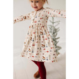 Long Sleeve Henley Dress Nutcracker