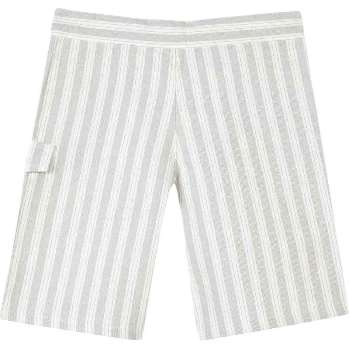 TARTINE ET CHOCOLAT Grey Stripe Cotton Shorts