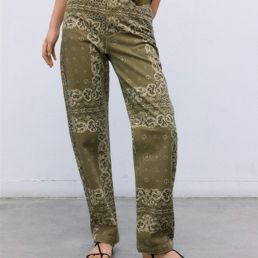 Waterlily Woman Pant Bandana Woman Print