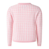 Pink Houndstooth Cardigan