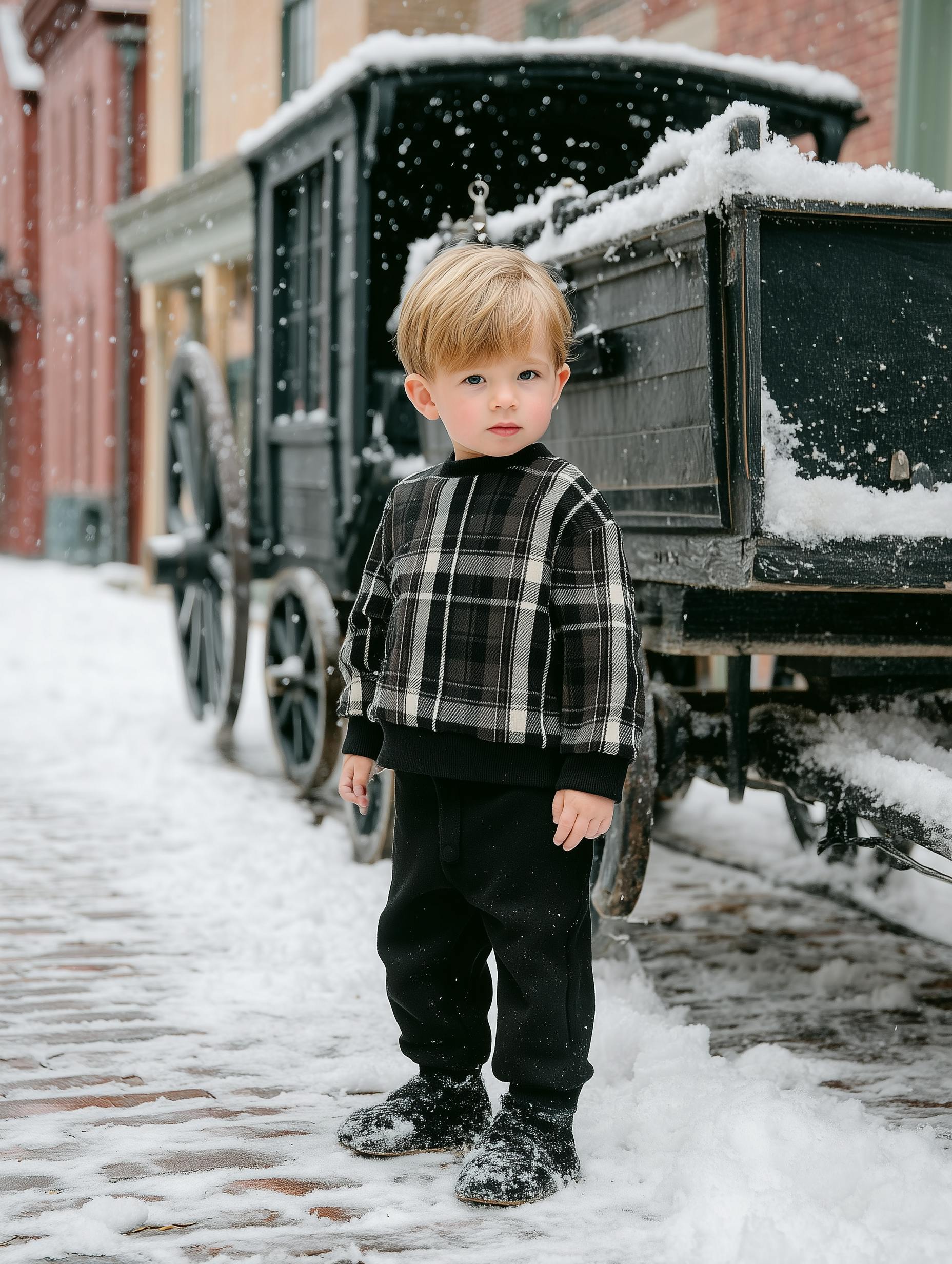Plaid Unisex Baby Set