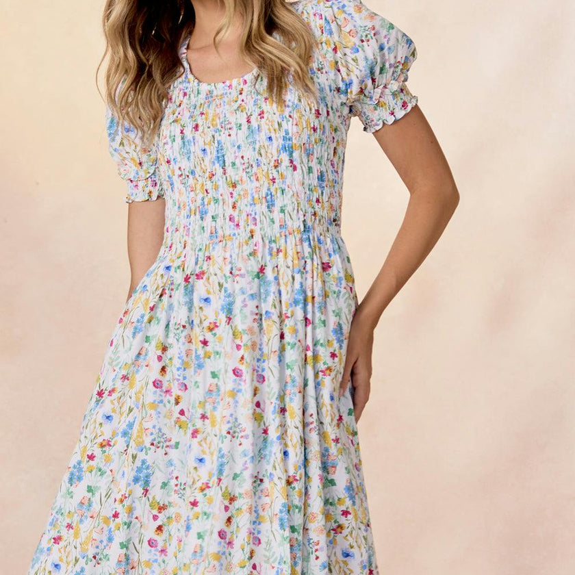 Amelie Dress in Floral Fields