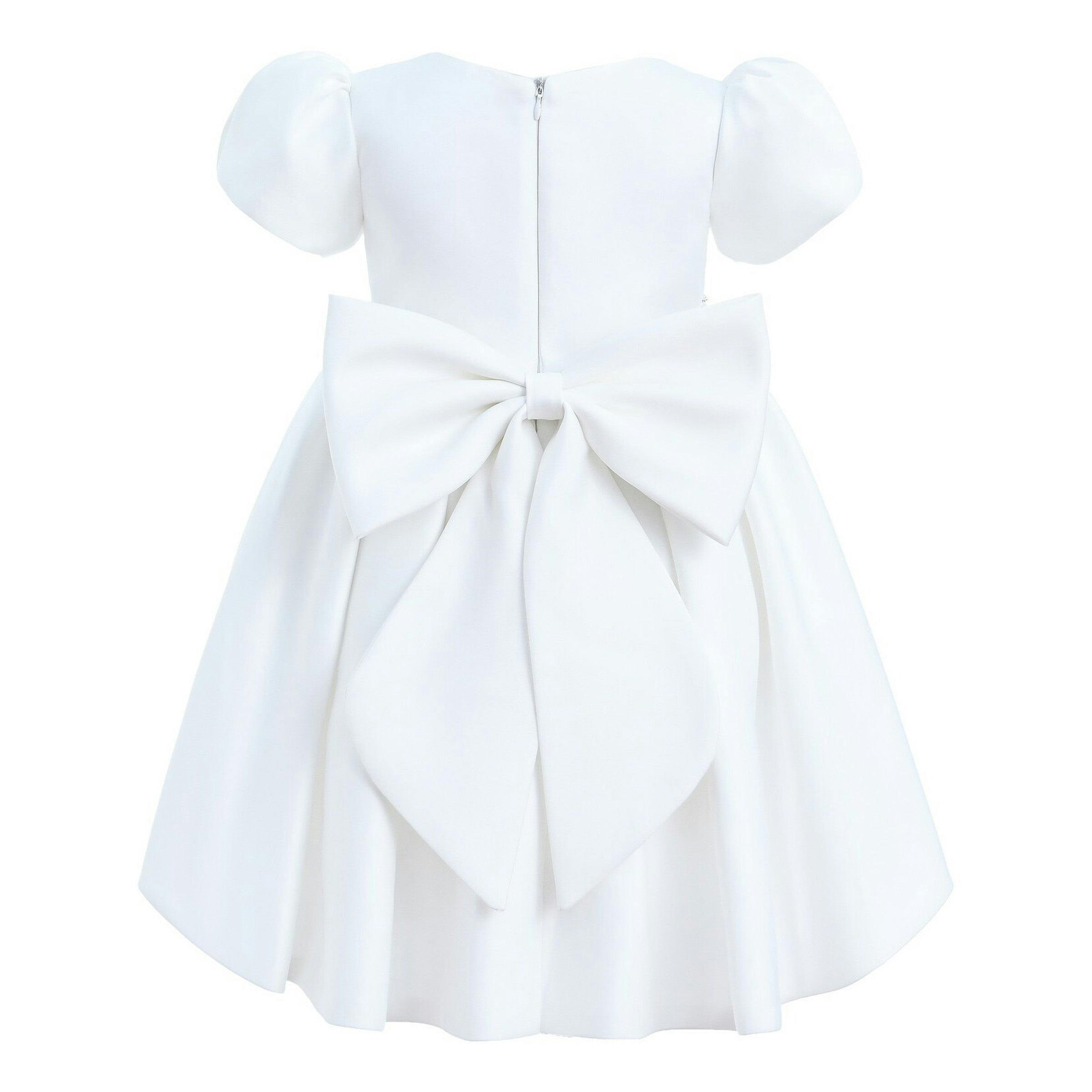 Ivory Leona Floral Teacup Bow Dress