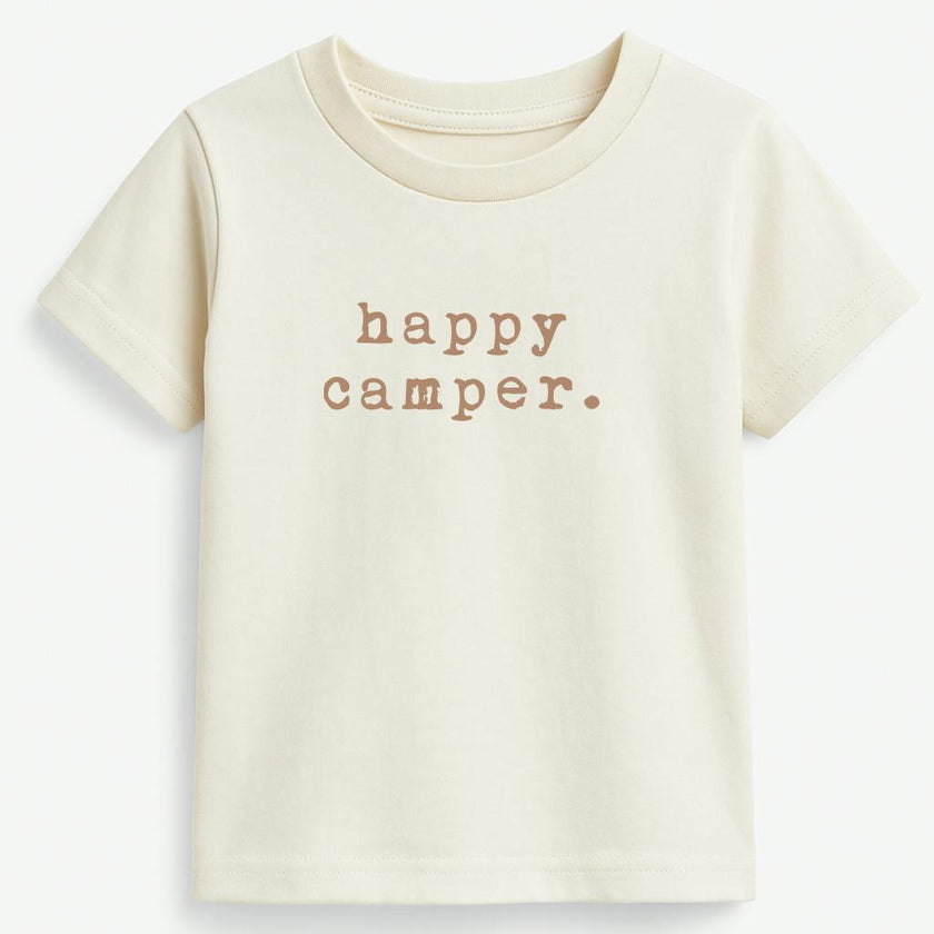 Happy Camper Clay Organic Cotton Short Sleeve Toddler T-Shirt