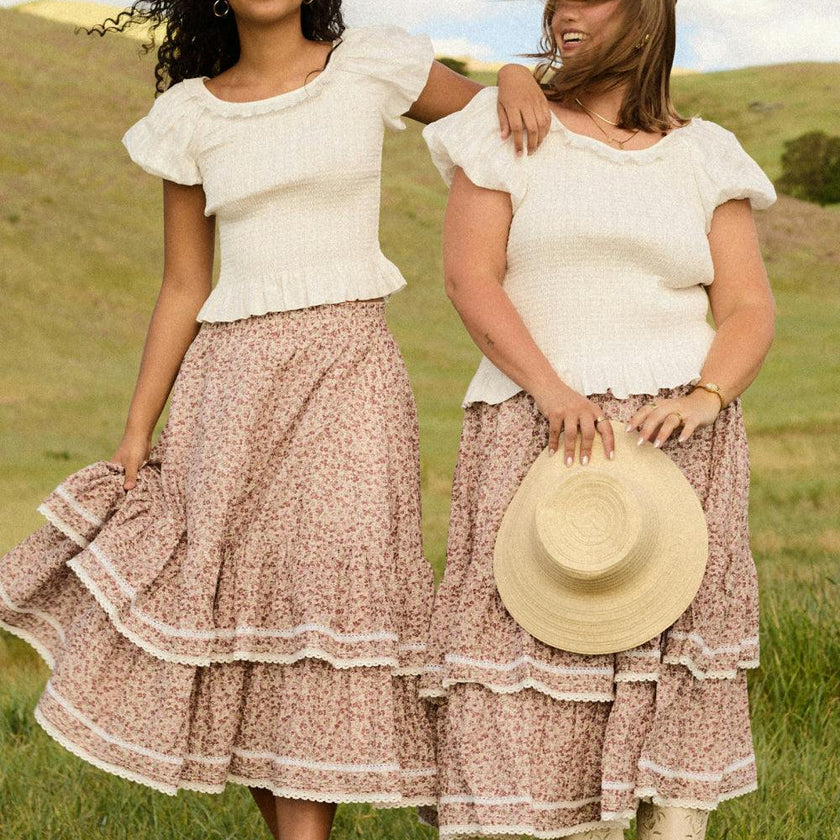 Annalise Midi Skirt in Philocaly Floral