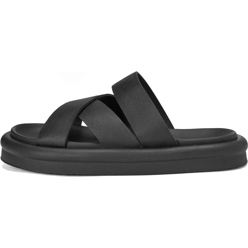 Cove Leather Cross-Over Strap Sandals